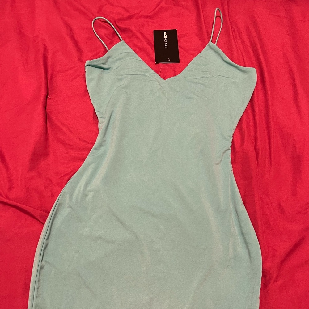 cute pastel green mini bodycon dress